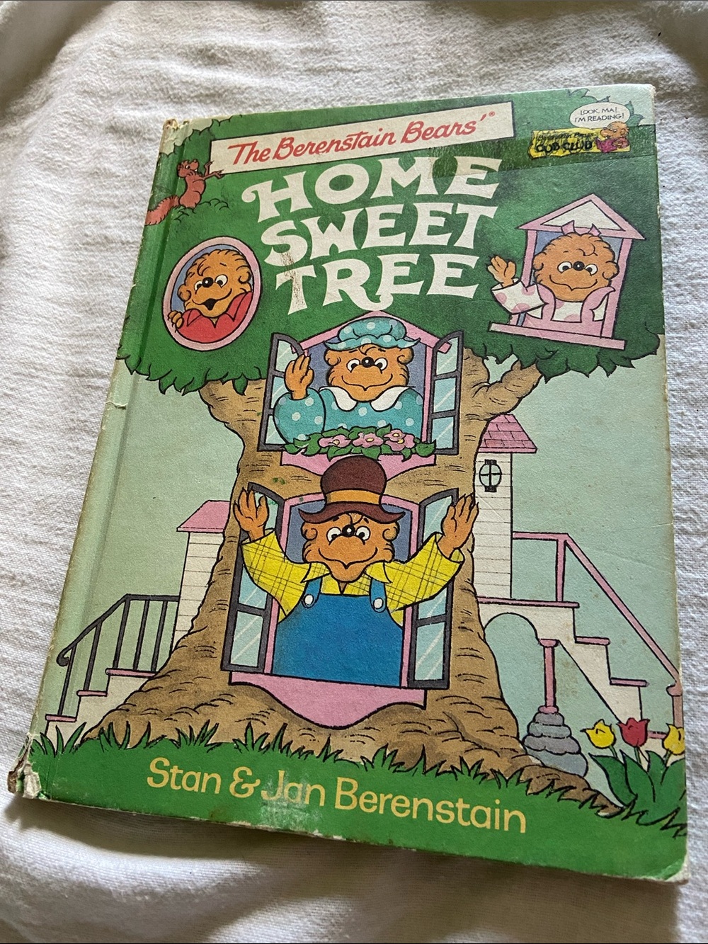 Vintage 90s 1990s Berenstain Bears Home Sweet Tree Kids hardcover Book Green